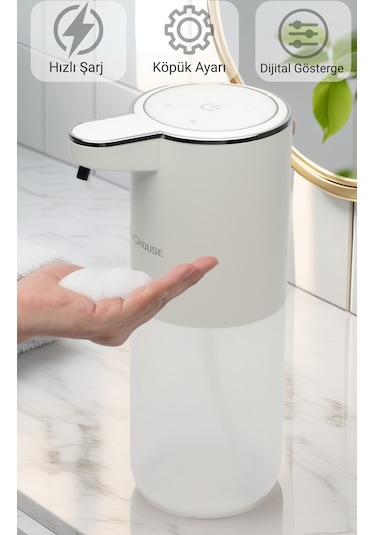 Evo House Otomatik Sensörlü Köpük Sıvı Sabunluk - Şarjlı- Duvara Monte - P11S Model