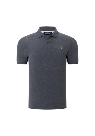 T8561 Dewberry Erkek Tshırt-düz Antrasit Düz Antrasit