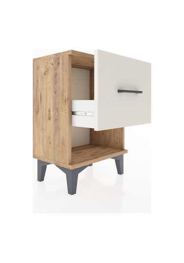 Arges Komodin Tek Çekmeceli 44x30x64 Çam-aytaşı Atlas Çam