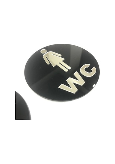 Appcity Bay Bayan 3 Boyutlu Wc Kapı Yönlendirme Levhası 10Cmx10Cm