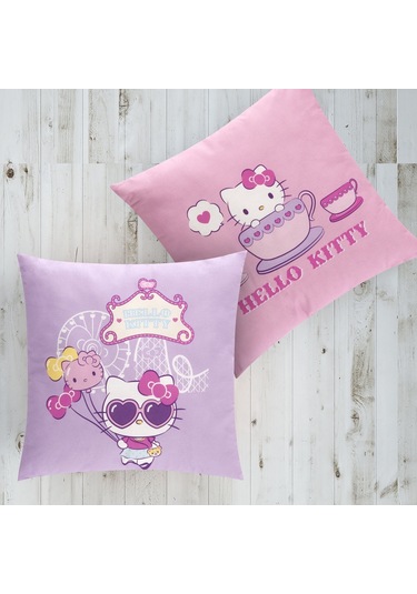 Lisanslı Hello Kitty Funny Pamuk 40x40 Kırlent