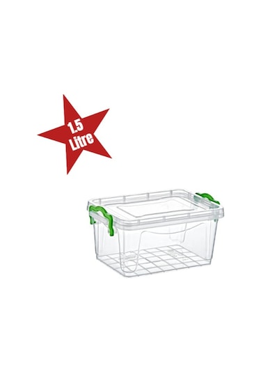 Şeffaf Saklama Kutusu 1.5 Litre Şeffaf