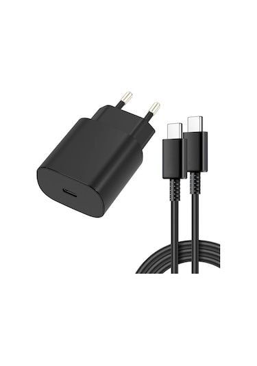 /nn/25w, Samsung Hızlı Şarj Adaptörü Ve Usb-c Kablosuyla Uyumludur 2m, 1 Paket 1 Paket Samsung 25w Siyah 1-p