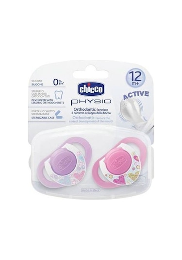 Chicco Physio Compact Silikon Emzik 12 Ay+ Kız 2'li Sarı