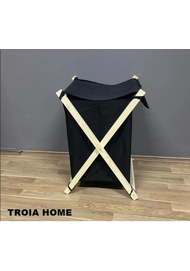 meditroia Yedek Çamaşır Torbası Ahşap Kısmı Gönderilmez TYC006758 Siyah