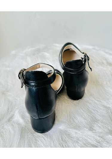 Gala Taş Detaylı Çocuk Topuklu Ayk. Siyah