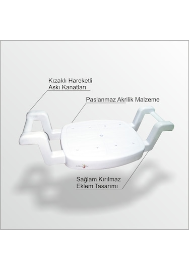 Küvet İçin En Sağlam Kaliteli Paslanmaz Küflenmez Tabure Oturağı
