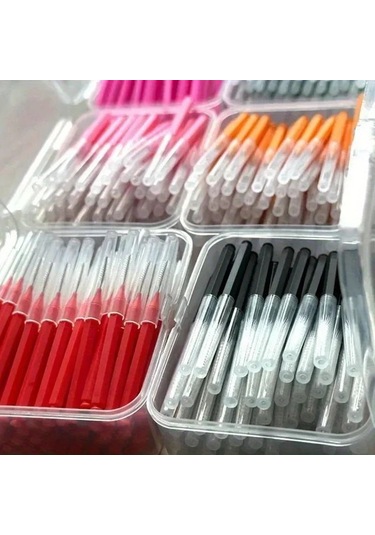 Willowhaven 80 Adet Karışık Nylon Diş Arası Fırçası 0.6-1.5mm Dayanıklı Taşınabilir Ağız Bakım Seti