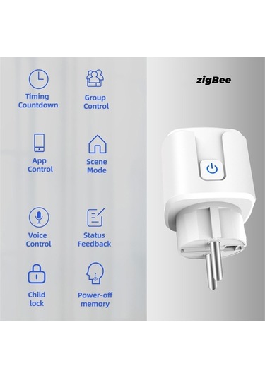 Ulzyvf Akıllı Soket 20a Ab Fiş, Zamanlayıcılı Cep Telefon Kontrol, Uzaktan Kumandalı Ev Soketi, Enerji Monitörü