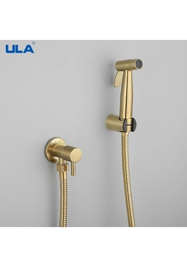 Joyhub Mingjin Shop2 1,2 M Boru Stili Ula Fırçalanmış Altın Şırınga Seti El Bide Püskürtücü Paslanmaz Çelik Tuvalet Bide Musluk Shattaf Vana Jet Seti Hygieower C5wz1c Beyaz