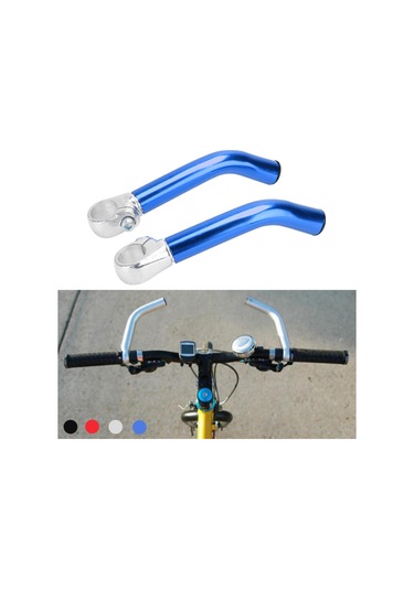 Suntek Yol Dağ Bisikleti Bisiklet Alaşımı Aero Dinlenme Gidon Mavi