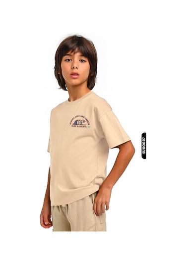 Escabel Xo Kids Erkek Çocuk Tişört 5-14 Yaş 1727 Camel