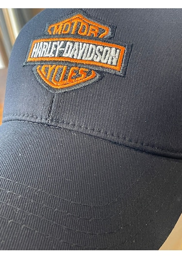 Hamze Harley Davidson Nakışlı Siyah Renk Cap Şapka Siyah