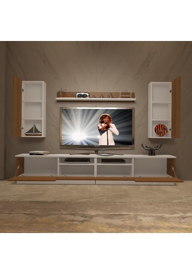 Decoraktiv Trendstyle 5220ds Slm Tv Ünitesi Tv Sehpası Beyaz - Ceviz