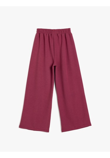 Koton Bol Paça Pantolon Beli Lastikli Viskon Karışımlı Pembe 5wkg40147ak Gül