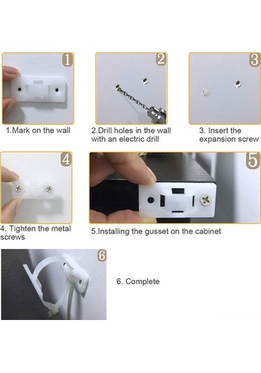 Besthome1 12 Adet Beyaz Ahşap Mobilya Montaj Kayışı Nilon Güvenlik Ayarı Lamelli Ev Dekorasyonu Seti
