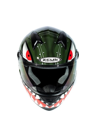 Zeus Zs-811a Al38 Green Silver Motosiklet Kaskı