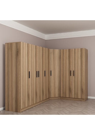 Minar Kale 7 Kapaklı 2 Ç Köşe Dolap Dore 190cm