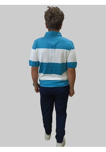 Erkek Beli Lastikli Bağcıklı Çakıl Taşlı Patlı Lacivert Jogger Pantolon Lacivert