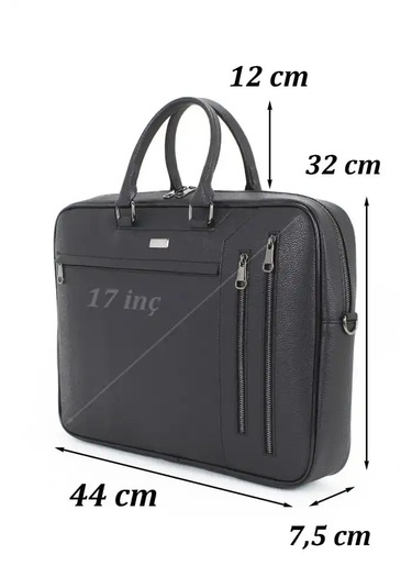 Case Club 17.3 İnç Omuz Askılı Unisex Laptop Evrak Çantası Taba