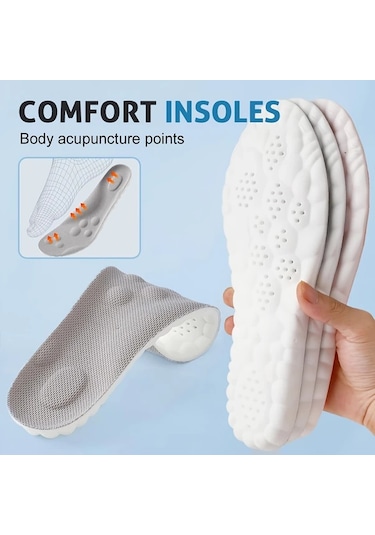 Fochsia Unisex Adım Atan Siyah Yastıklı Ayakkabı Tabanlığı Eu 35-36 Hafızalı Köpük Masaj