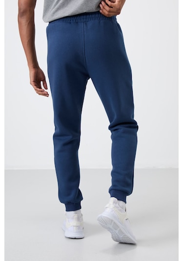 Tommy Life Cesar İndigo Cepli Şardonlu Erkek Eşofman Alt - 84929 İndigo