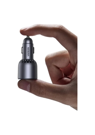 Ugreen 75w 3 Portlu Araç İçi Şarj Cihazı Çakmaklık Adaptörü, 35024