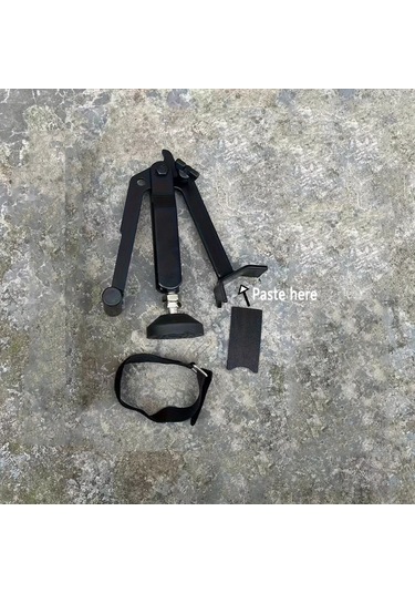 Xuweiwei Black- 1 Adet Portatif Katlanır Motorcycle Tekerlek Destek Çerçevesi Ayarlanabilir Yükseklik Kaymaz Taban Enerji Verimli Stabil Kaldıraç