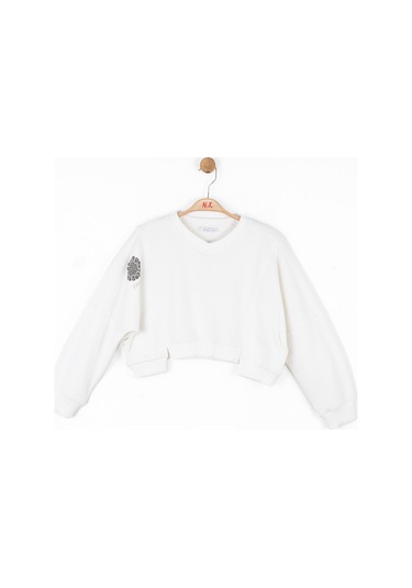 Nk Kids Kız Çocuk Sweatshirt 37818 Ekru
