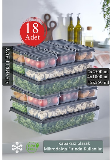 Krm Home 18'li Set Buzdolabı Ve Mikrodalga Saklama Kabı