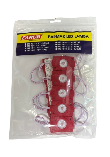 Parmak Lamba Tek Lens 12v Kırmızı 10'lu Br 040 99 47