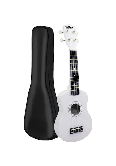 Midex Ukx-901wh Beyaz Soprano Ukulele Askı Çanta Metod Pena