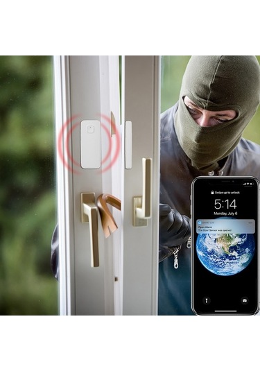 Moly Tuya Akıllı Kapı Pencere Sensörü - Uzak Kontrol, Alarm, Akıllı Ev Güvenliği, Smartlife/tuya Uyumluluğu