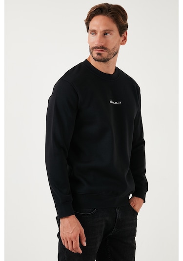 Buratti Pamuklu Regular Fit Bisiklet Yaka Erkek Sweat 59050121 Siyah