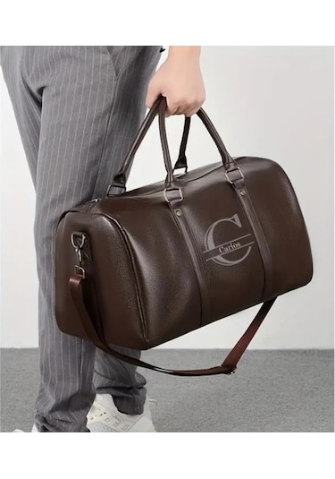 Sandwich Motion003 Özel Adlı Spor Çantası - Ayakkabı Gözlü Siyah Crossbody Fitness Seyahat Çantası Siyah Siyah