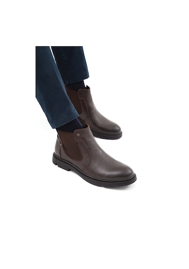 Tamer Tanca Erkek Hakiki Deri Kahverengi Klasik Bot 818 525 Erk Bot Sk21-22 Kahve Kahverengi