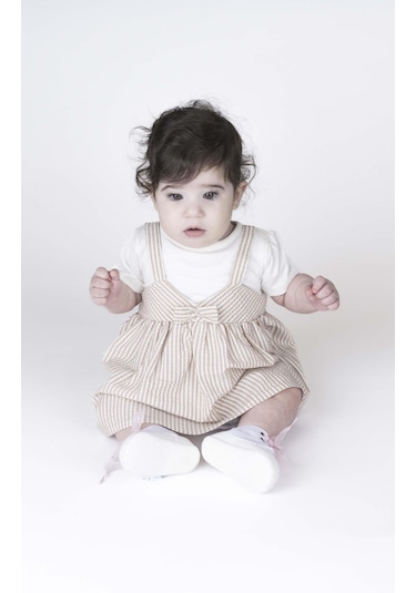 Best Kids Kız Bebek Çizgili Elbise 001