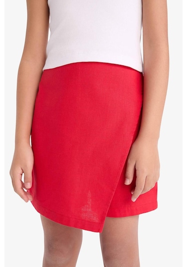 DeFacto Kız Çocuk Pamuklu Şort Etek E6498A825HSRD87 Kırmızı