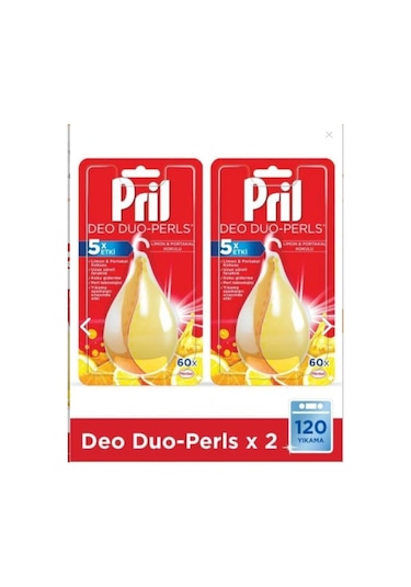 Pril Deo Duo-Perls 5x Etki Bulaşık Makinesi Koku Giderici 2 Adet