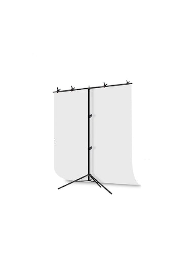 Deyatech White Screen Beyaz Fon Perde (1.5x2m)+T Standı+ 4 Fon Ma