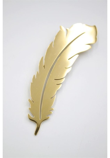 Çelik Tüy Broş - Altın Gümüş Rengi