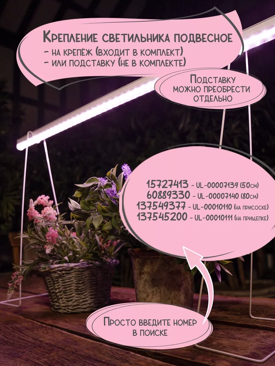 Uniel Tam Spektrumlu Fitolamba 24 W 175505905 Açık Ton Pembe