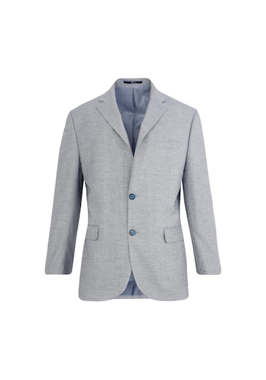 Uki Mavi Casual Mono Yaka Ceket Mavi