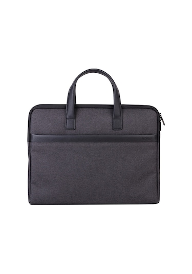 Deli 63751 Ön Ve Arka Çift Cepli Çok Katlı Evrak Çantası Elde Taşınabilir Toplantı Çantası Koyu Gri