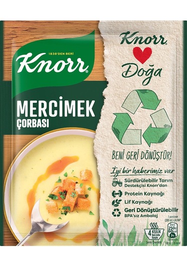 Knorr Süzme Mercimek Çorbası 10 x 76 G