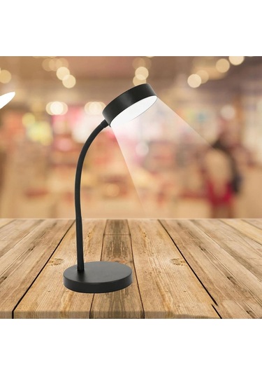 Şarjlı Masa Lambası 3 Farklı Renk Moduna Dokunmatik Geçiş Cata Berlin Siyah Dimmerli Işığı Ayarlanabilir