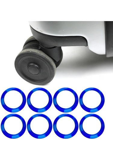 Suntek 8 Adet Bagaj Jant Kapakları Çizikleri Önler Bavul Mavi Mavi