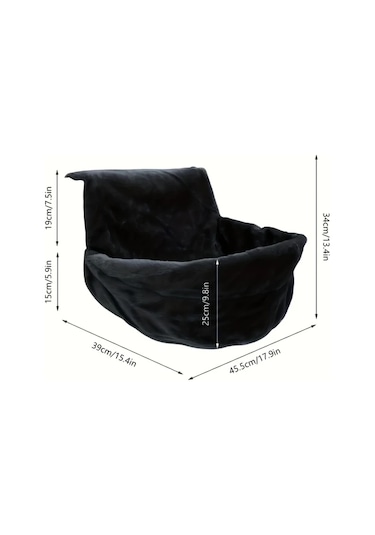 Fochsia Siyah Dayanıklı Kedi Köpek Sıcak Yatak - Rahat Pet Şilte Ve Asma Yatak