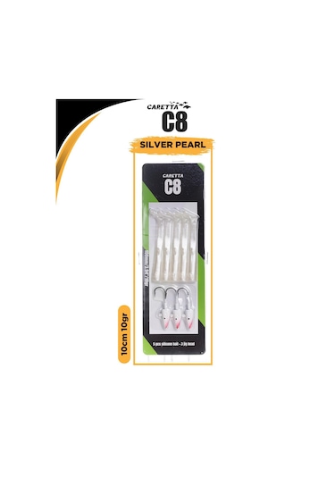 Caretta C8 10cm 10gr Lrf Silikon Yem Silver Pearl