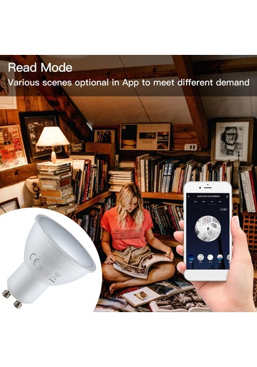 Singree "wifi Akıllı Gu10 Ampul: 16 Milyon Renk, Uzaktan Kontrol, Ses Komutu Ve Zamanlayıcı" Beyaz